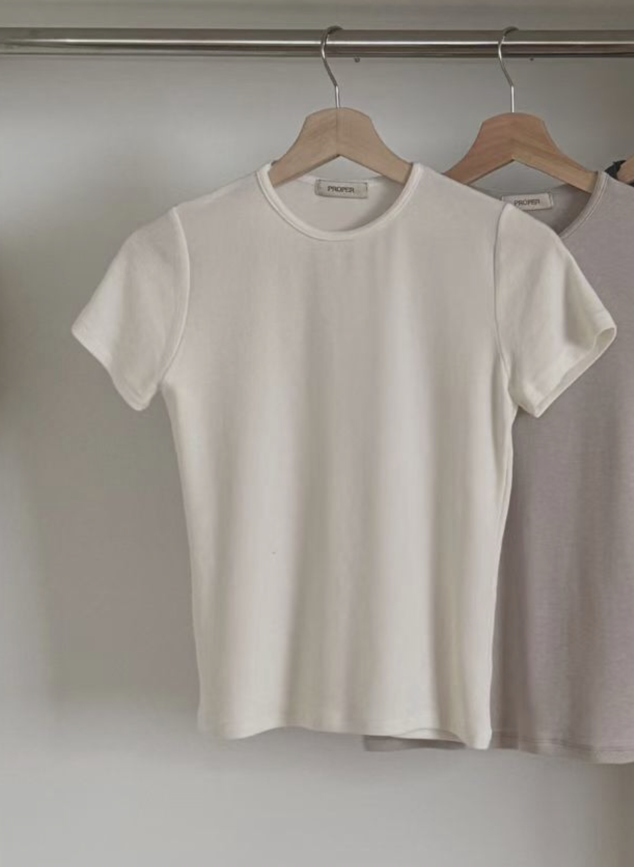 PROPER 프로퍼東大門㊣代購女士新款人氣25秋冬休閑職業T恤PROPER 프로퍼T恤圖色1