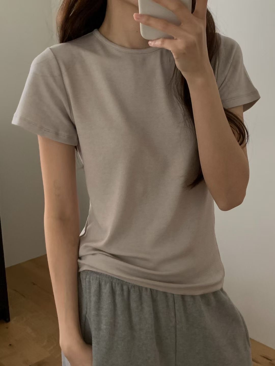 PROPER 프로퍼東大門㊣代購女士新款人氣25秋冬休閑職業T恤PROPER 프로퍼T恤圖色2