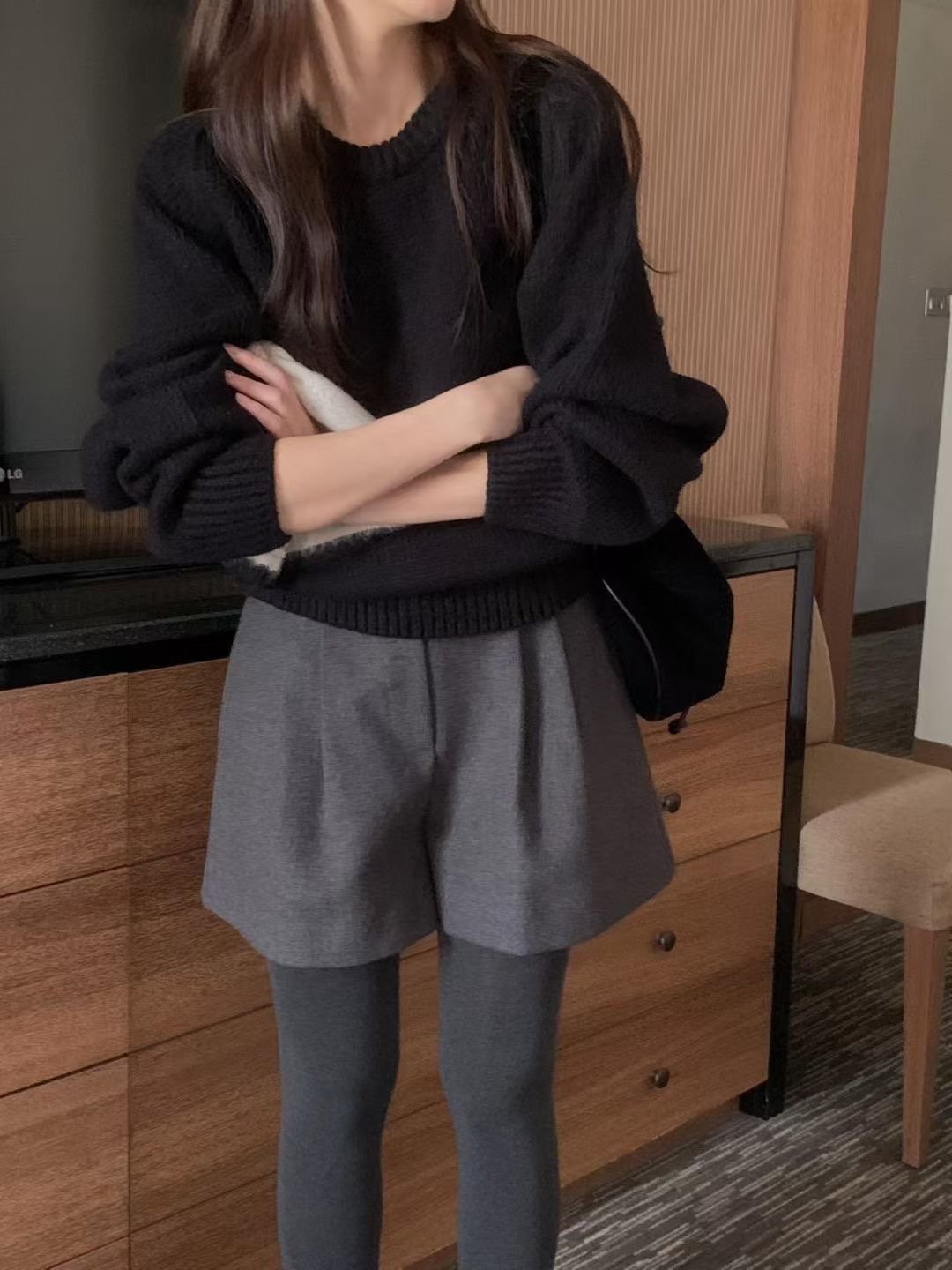 PROPER 프로퍼東大門㊣代購女士新款推薦25秋冬時尚人氣短褲PROPER 프로퍼短褲圖色1