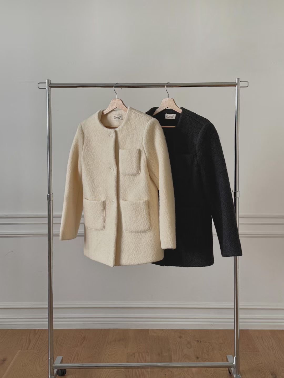 PROPER 프로퍼東大門㊣實拍女裝新品熱賣真品推薦短款大衣PROPER 프로퍼短款大衣