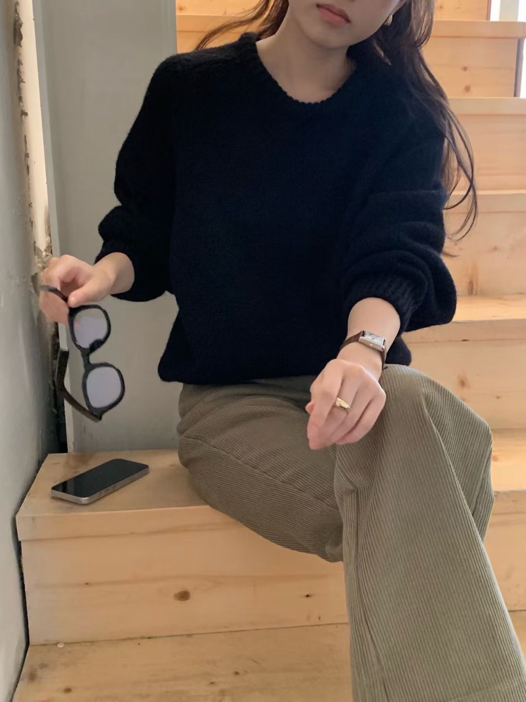 PROPER 프로퍼東大門㊣直郵女裝新款人氣時尚真品休閑針織衫PROPER 프로퍼針織衫圖色1