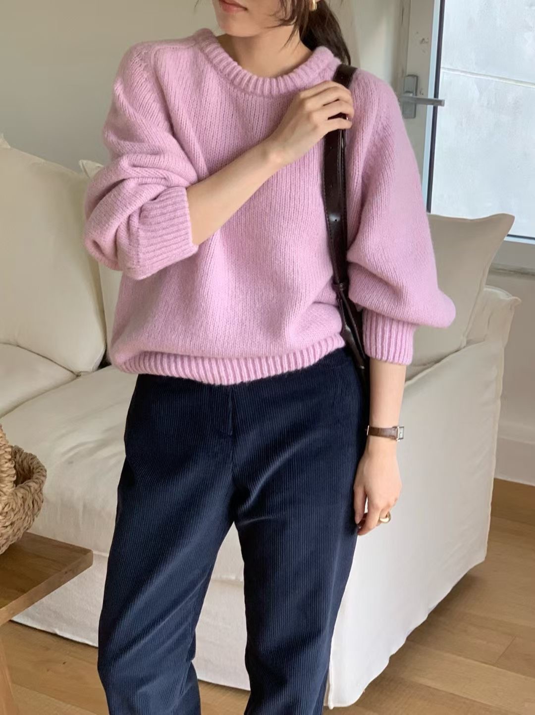 PROPER 프로퍼東大門㊣直郵女裝新款人氣時尚真品休閑針織衫PROPER 프로퍼針織衫圖色3