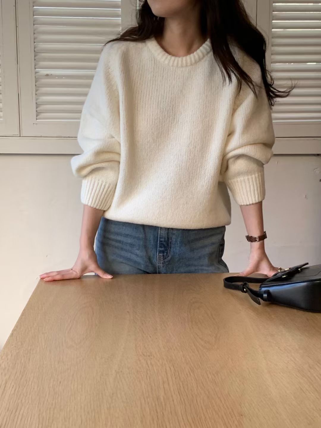 PROPER 프로퍼東大門㊣直郵女裝新款人氣時尚真品休閑針織衫PROPER 프로퍼針織衫圖色4