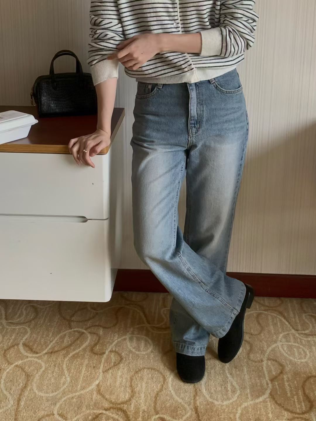 PROPER 프로퍼韓國代購㊣女士新品25秋冬人氣推薦休閑牛仔褲PROPER 프로퍼牛仔褲