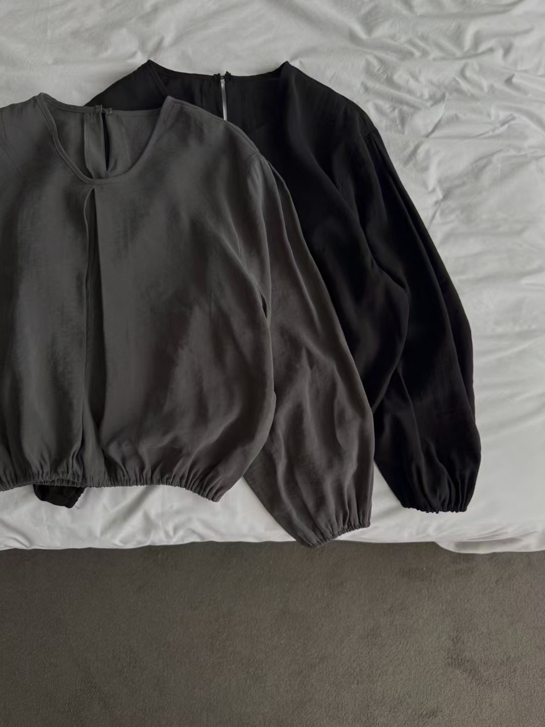 PROPER 프로퍼東大門㊣代購女士新款時尚人氣25秋冬襯衫蕾絲衫PROPER 프로퍼襯衫/蕾絲衫圖色2左二色