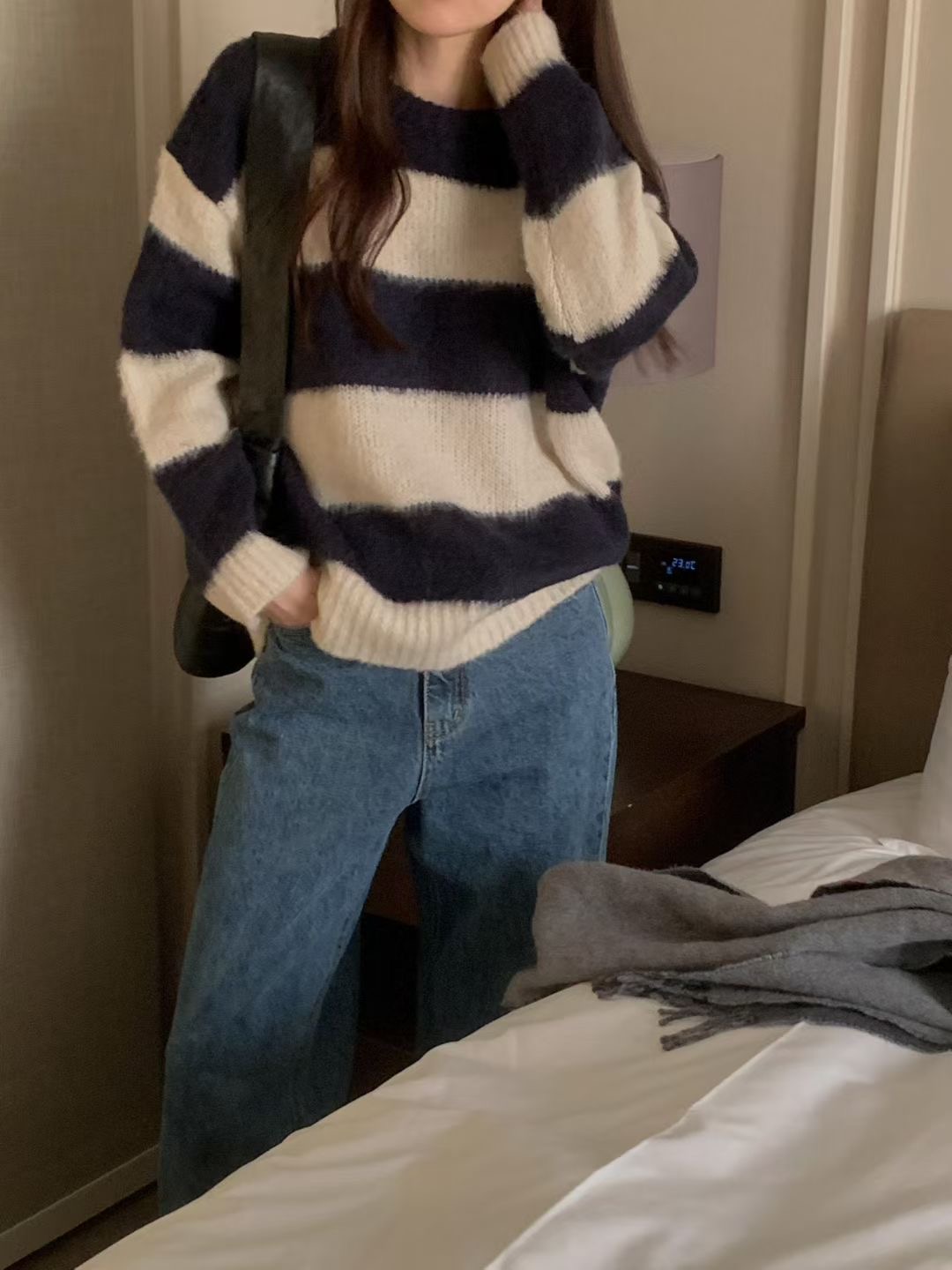 PROPER 프로퍼東大門㊣實拍女裝新款人氣25秋冬休閑針織衫PROPER 프로퍼針織衫圖色2