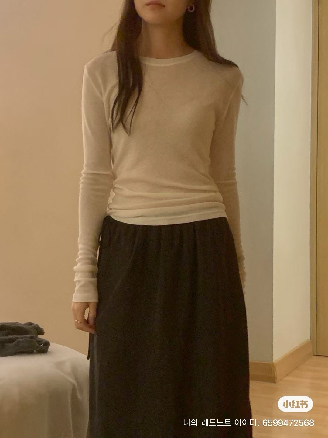 PROPER 프로퍼東大門㊣代購女裝新品25秋冬休閑真品長袖T恤PROPER 프로퍼長袖T恤