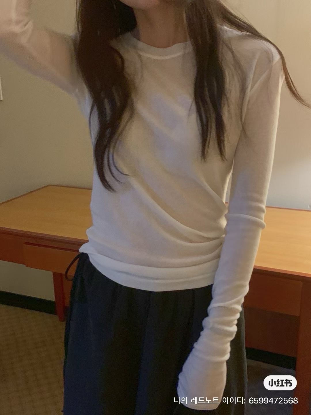 PROPER 프로퍼東大門㊣代購女裝新品25秋冬休閑真品長袖T恤PROPER 프로퍼長袖T恤