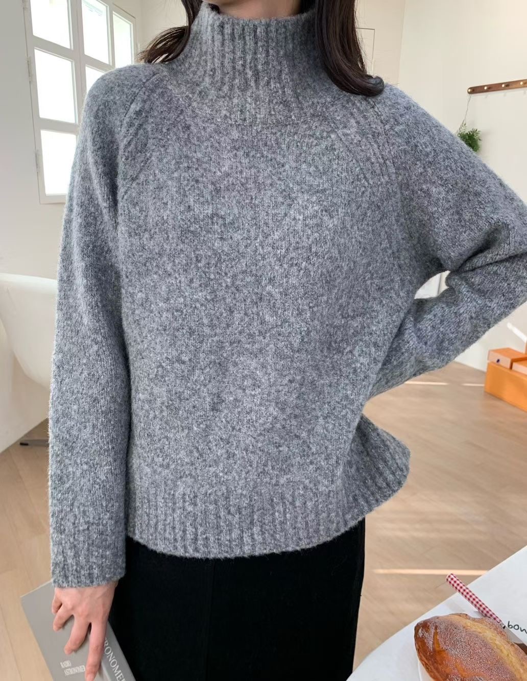 ALLU東大門㊣直郵女裝新品25秋冬人氣職業時尚熱賣推薦針織衫ALLU針織衫圖色2