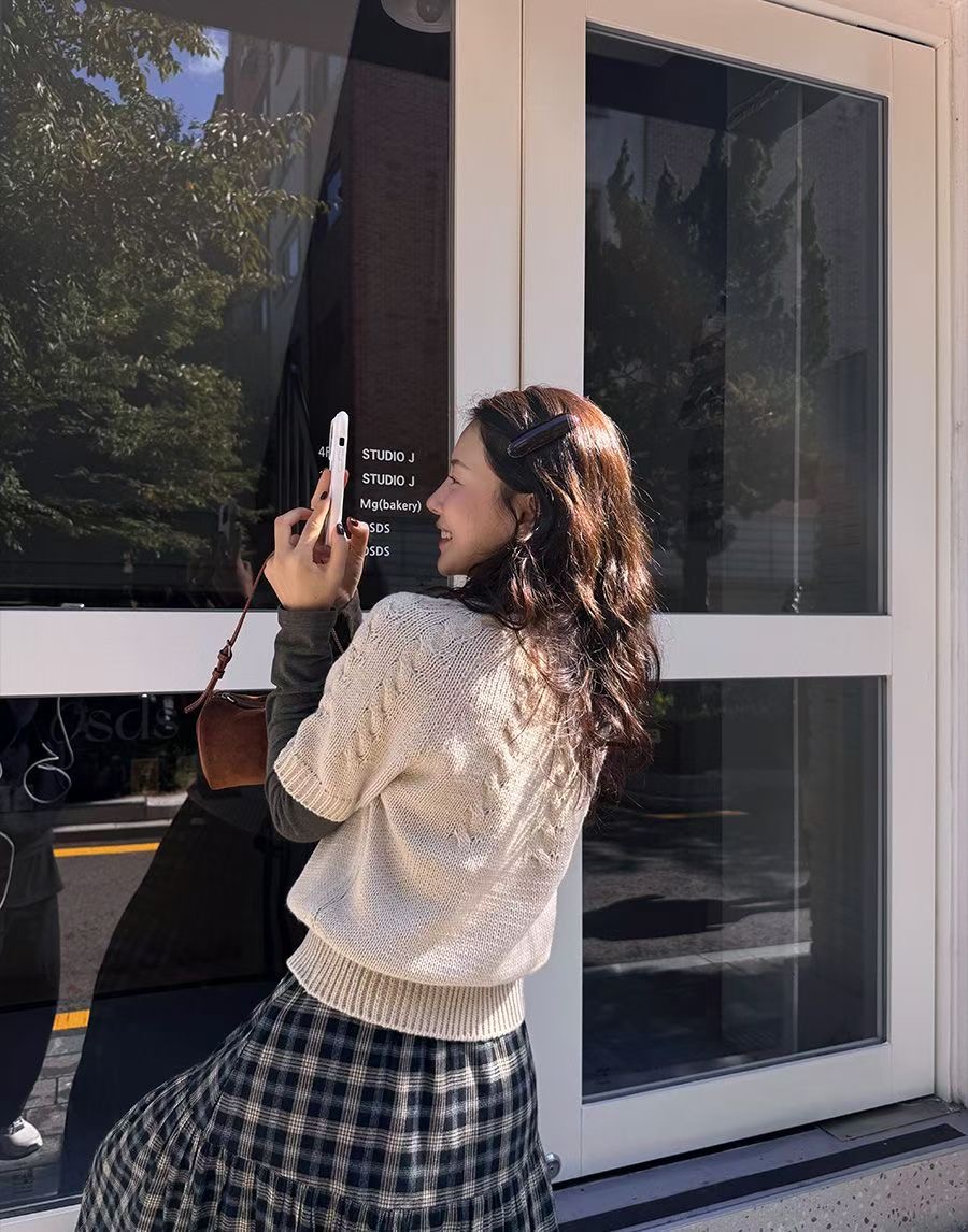 ALLU東大門㊣代購女士新品25秋冬推薦時尚休閑職業真品針織衫ALLU針織衫