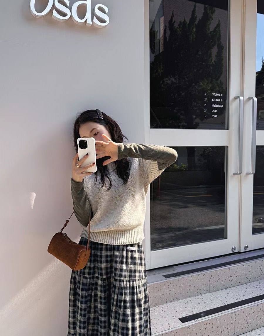 ALLU東大門㊣代購女士新品25秋冬推薦時尚休閑職業真品針織衫ALLU針織衫