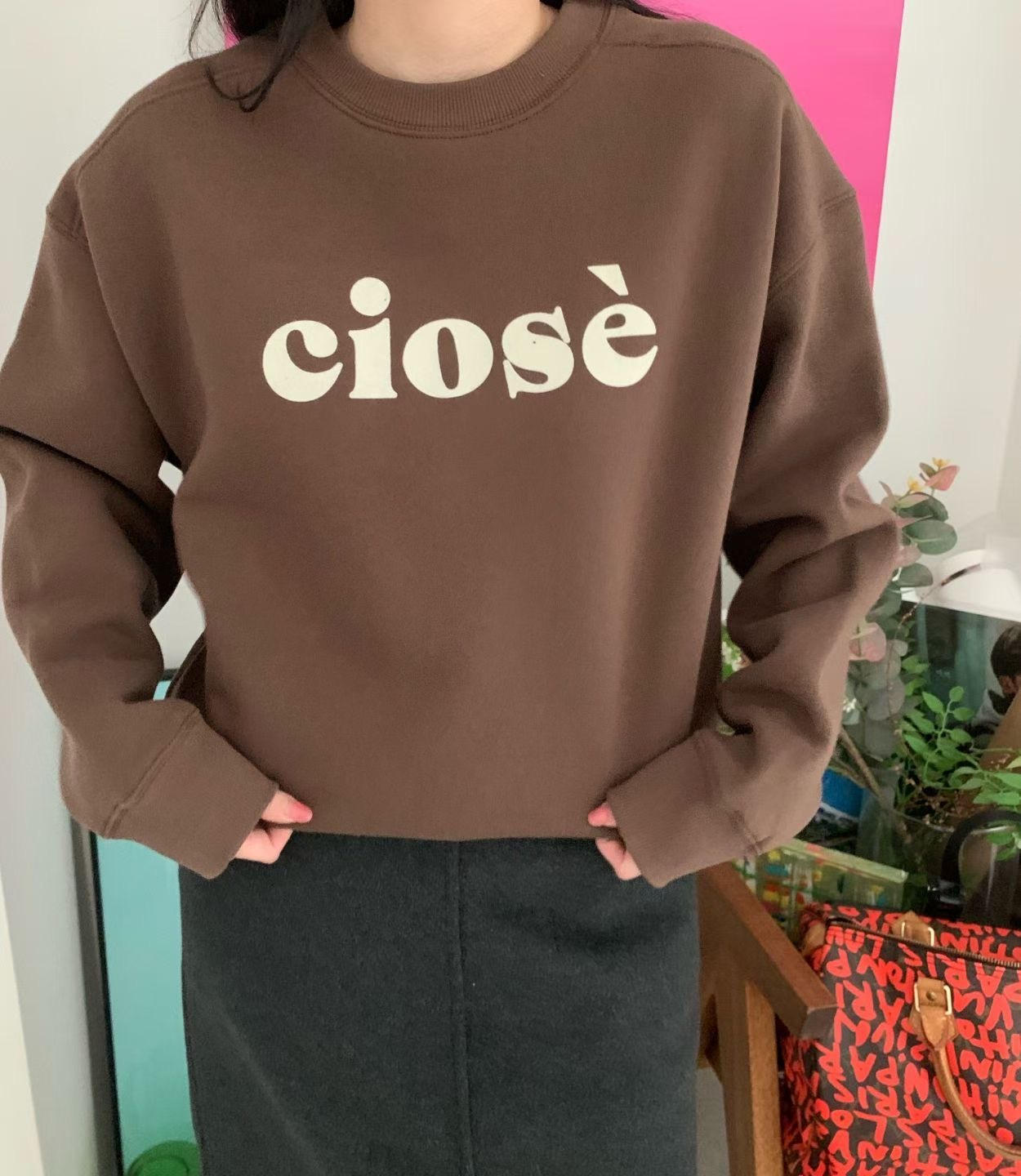 ALLU韓國直郵㊣女裝新款推薦熱賣人氣時尚職業休閑25秋冬衛衣ALLU衛衣圖色2