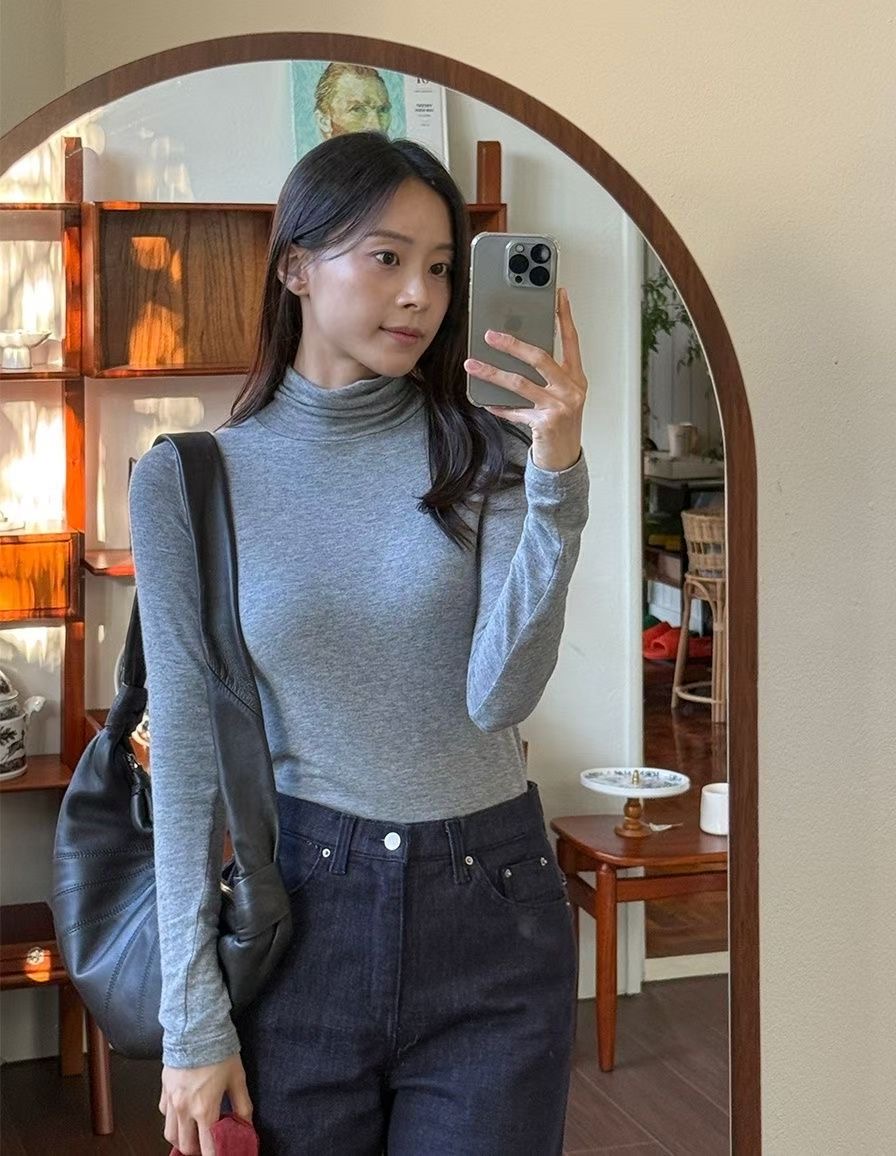 ALLU韓國代購㊣女裝新款時尚推薦熱賣真品休閑職業人氣長袖T恤ALLU長袖T恤圖色3