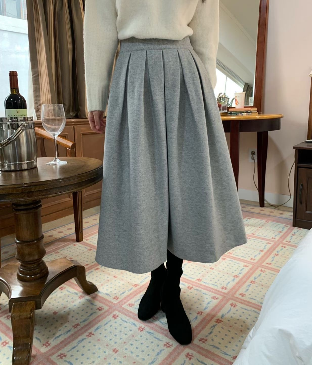 ALLU東大門㊣直郵女士新款職業真品熱賣時尚推薦休閑人氣長裙ALLU長裙圖色2