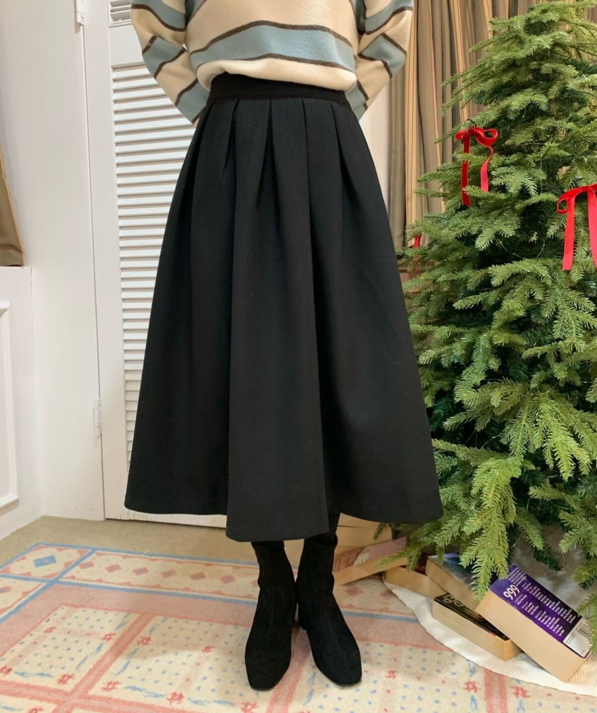 ALLU東大門㊣直郵女士新款職業真品熱賣時尚推薦休閑人氣長裙ALLU長裙圖色3