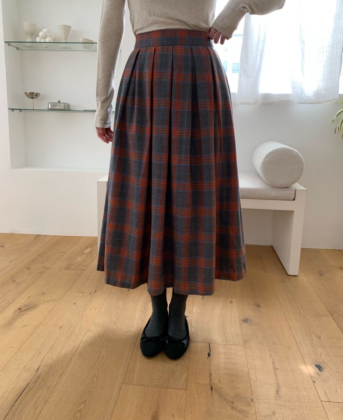 ALLU東大門㊣實拍女裝新款推薦真品職業25秋冬休閑時尚長裙ALLU長裙