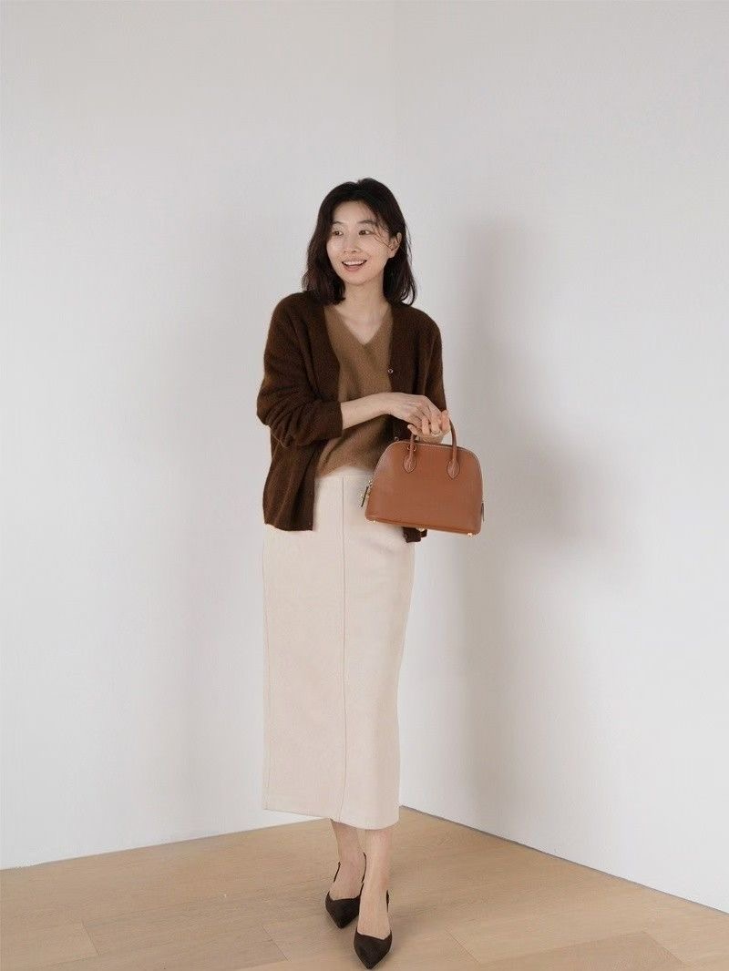 ALLU東大門㊣直郵女裝新品熱賣推薦時尚真品職業休閑長裙絨ALLU長裙