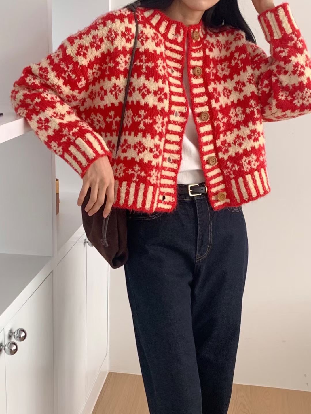 NOMAD韓國代購㊣女士新款真品休閑時尚25秋冬人氣針織衫羊駝NOMAD針織衫