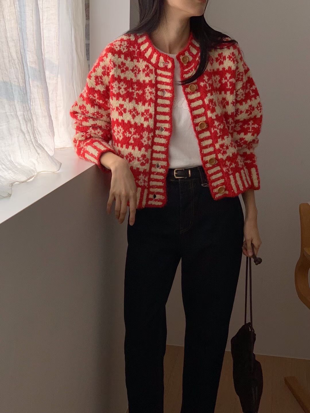 NOMAD韓國代購㊣女士新款真品休閑時尚25秋冬人氣針織衫羊駝NOMAD針織衫