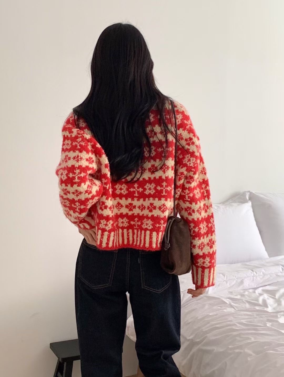 NOMAD韓國代購㊣女士新款真品休閑時尚25秋冬人氣針織衫羊駝NOMAD針織衫