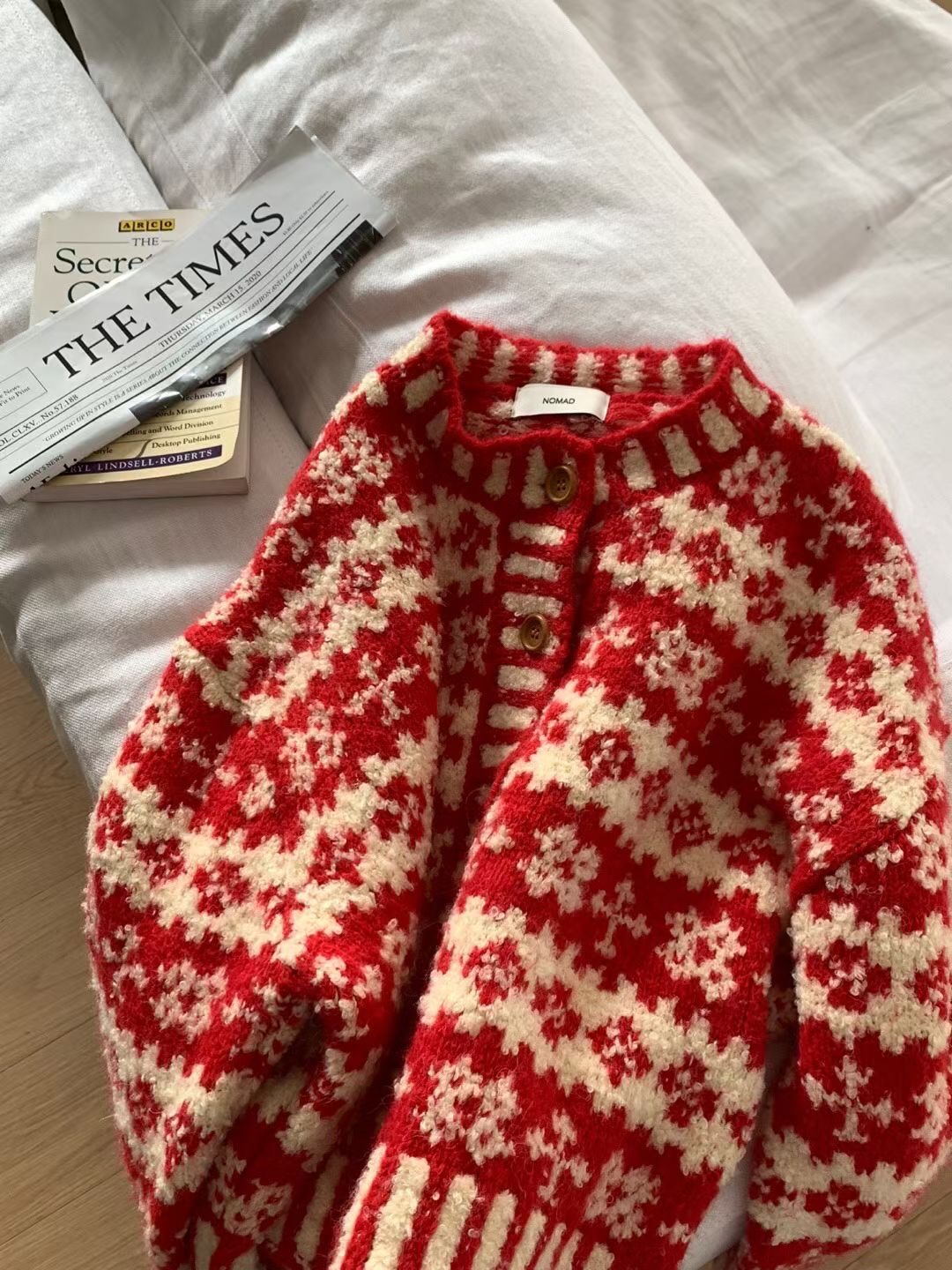 NOMAD韓國代購㊣女士新款真品休閑時尚25秋冬人氣針織衫羊駝NOMAD針織衫圖色1