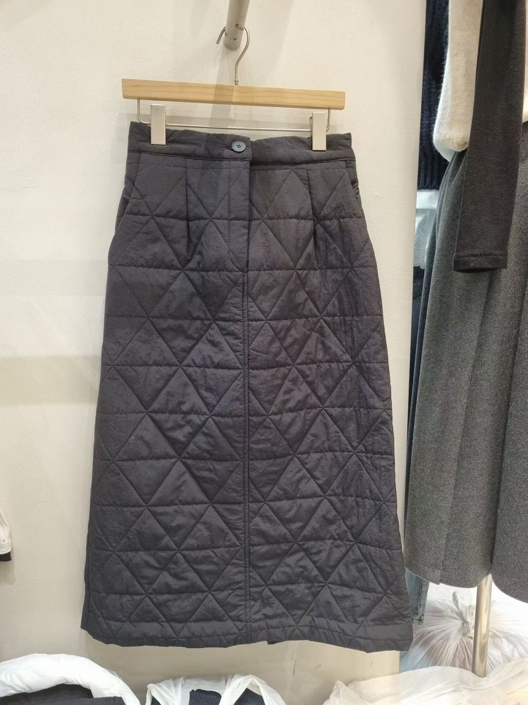 ALLU東大門㊣直郵女士新品時尚職業真品25秋冬休閑長裙填充SKALLU長裙圖色1