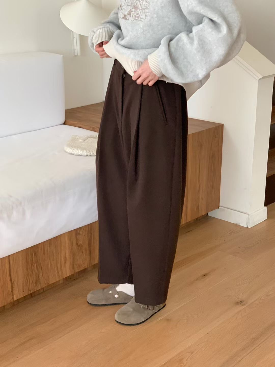 NOMAD韓國代購㊣女士新款人氣職業推薦熱賣25秋冬時尚休閑褲NOMAD休閑褲圖色1