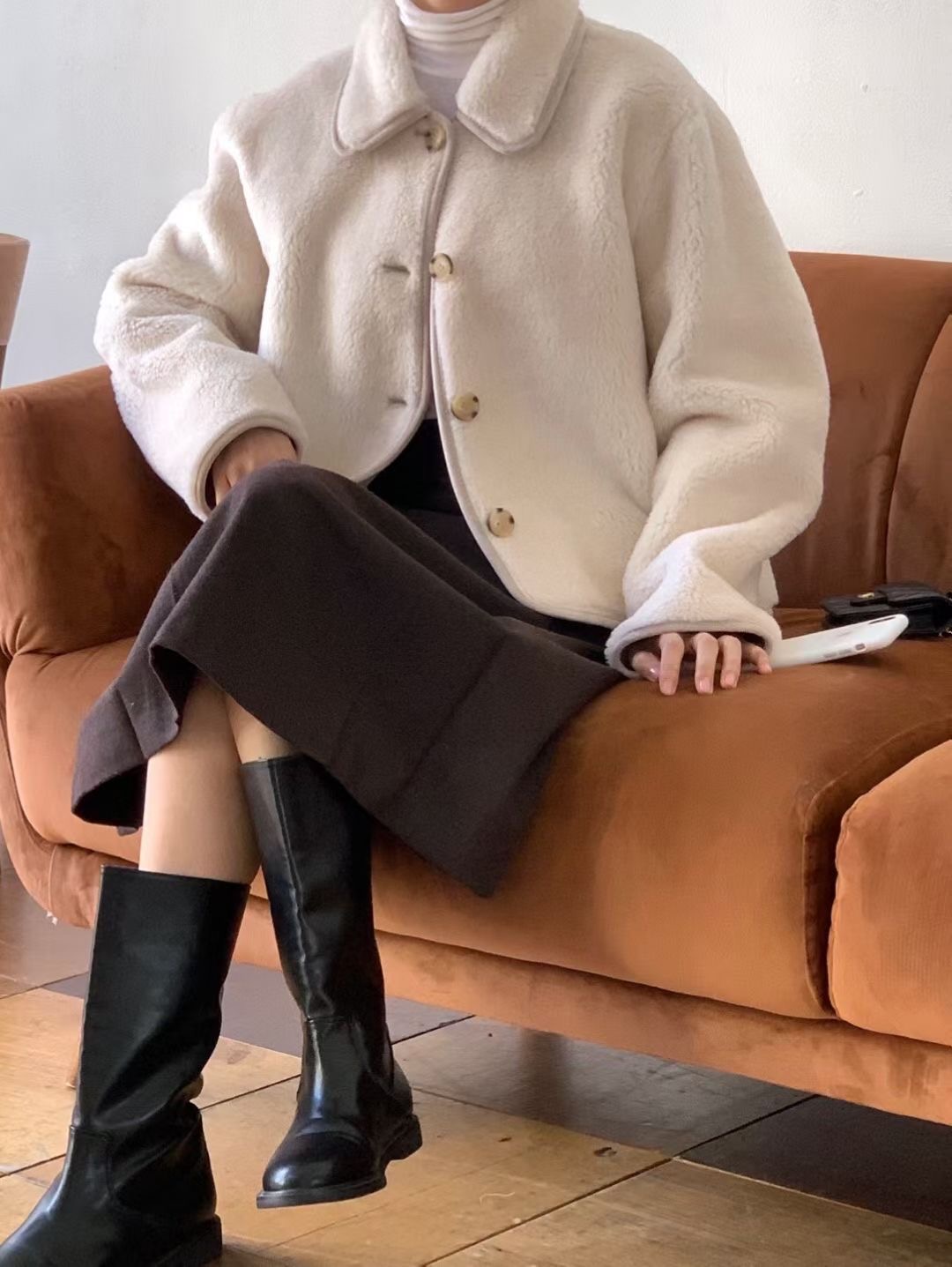 NOMAD東大門㊣實拍女裝新品職業休閑推薦時尚真品人氣短款大衣NOMAD短款大衣圖色2