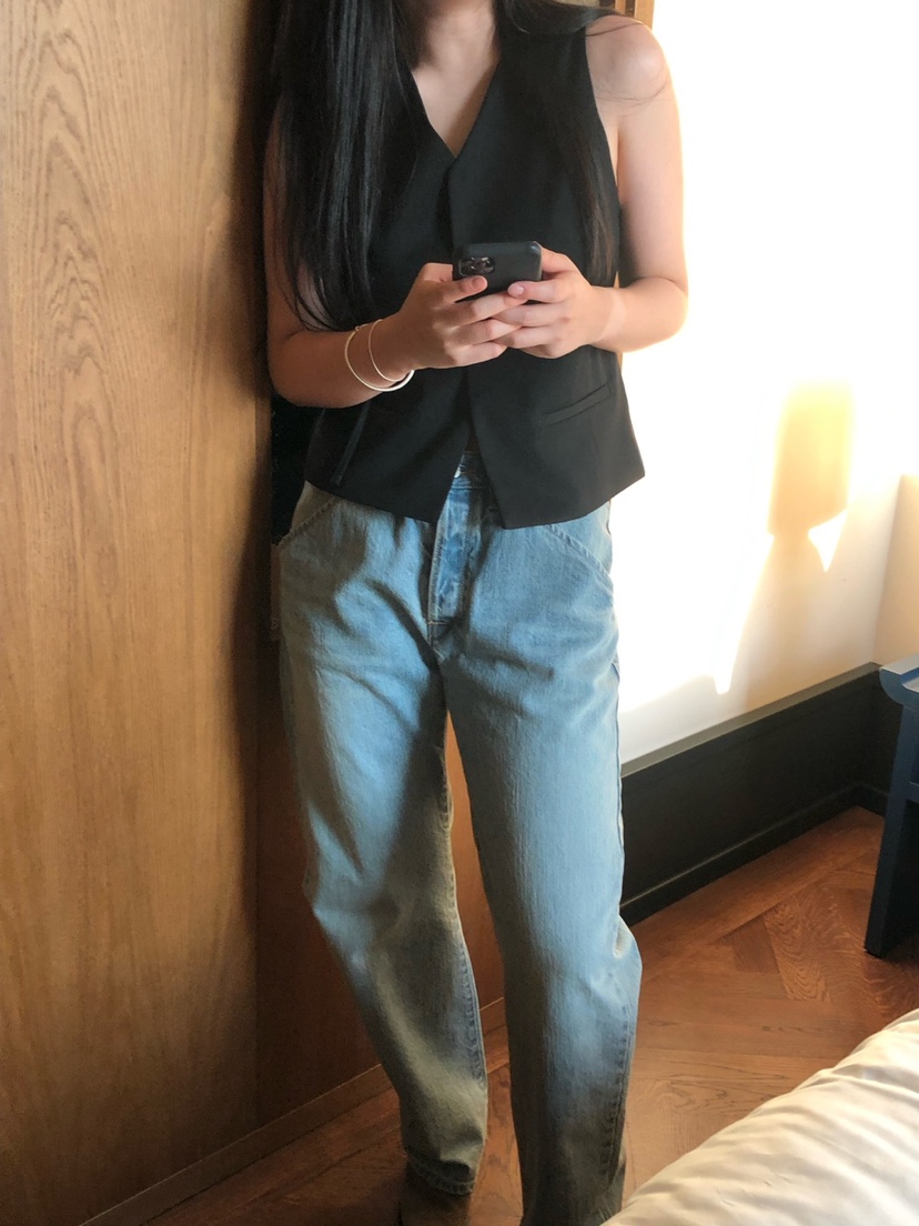 NOPROBLEM東大門㊣實拍女裝新款25秋冬推薦真品熱賣時尚牛仔褲NOPROBLEM牛仔褲