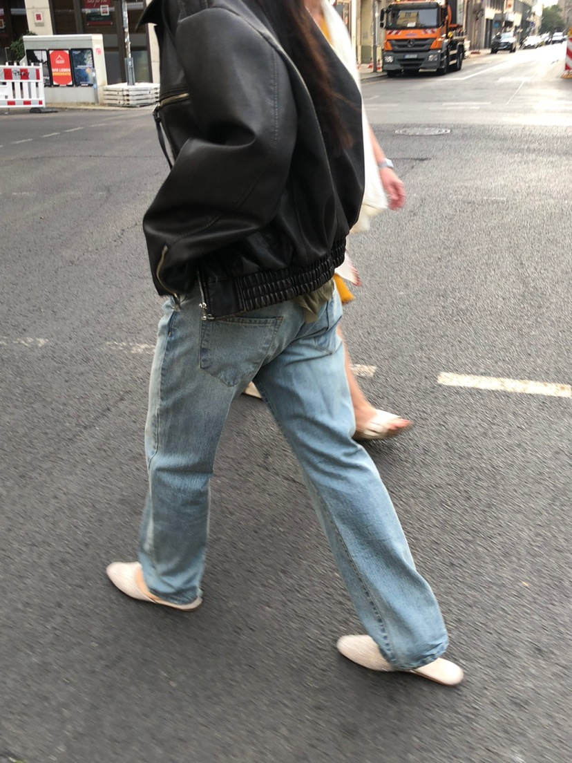 NOPROBLEM東大門㊣實拍女裝新款25秋冬推薦真品熱賣時尚牛仔褲NOPROBLEM牛仔褲