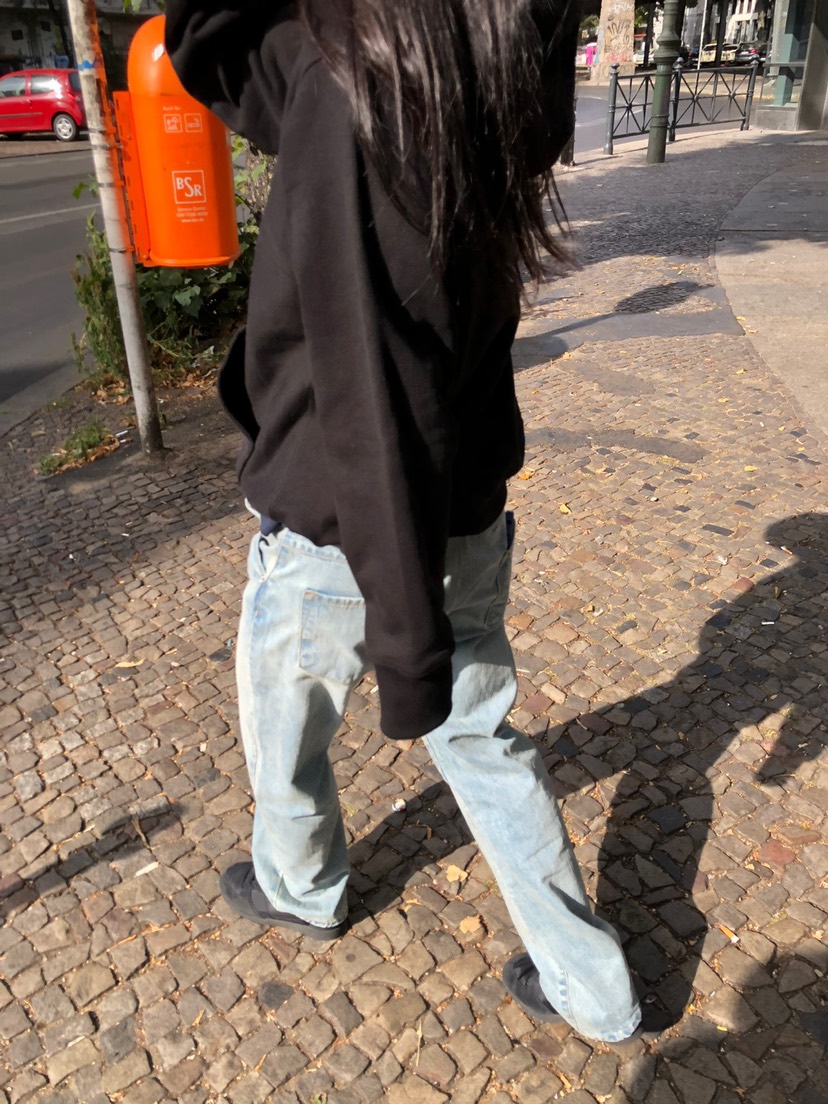 NOPROBLEM東大門㊣實拍女裝新款25秋冬推薦真品熱賣時尚牛仔褲NOPROBLEM牛仔褲