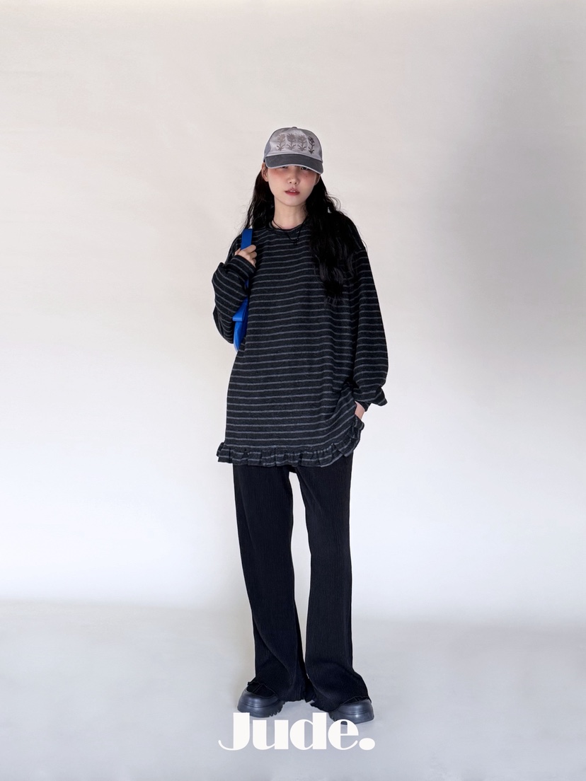 HEYJUDE東大門㊣代購女裝新品25秋冬熱賣人氣休閑真品長袖T恤HEYJUDE長袖T恤