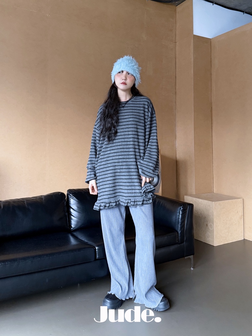 HEYJUDE東大門㊣代購女裝新品25秋冬熱賣人氣休閑真品長袖T恤HEYJUDE長袖T恤