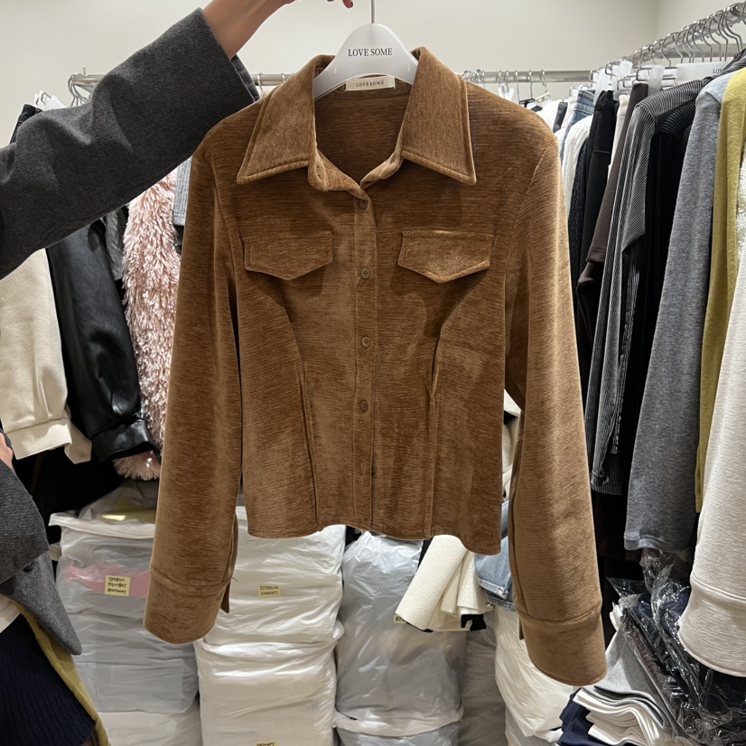 LOVE SOME東大門㊣實拍女士新品真品人氣推薦時尚襯衫蕾絲衫LOVE SOME襯衫/蕾絲衫圖色1