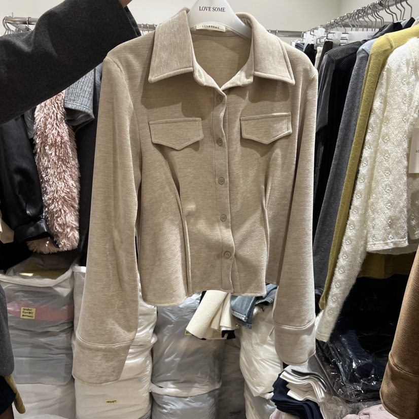 LOVE SOME東大門㊣實拍女士新品真品人氣推薦時尚襯衫蕾絲衫LOVE SOME襯衫/蕾絲衫圖色2