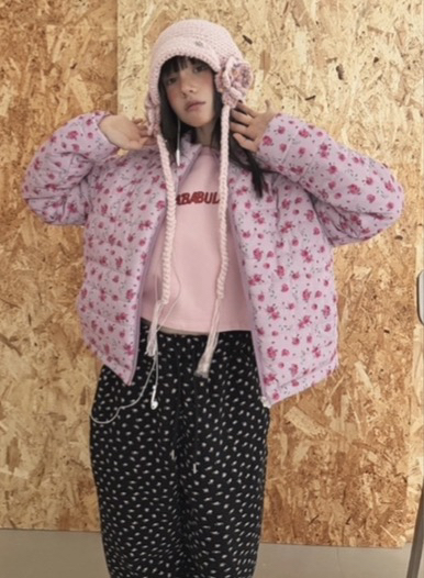 CLODE東大門㊣代購女裝新品職業真品時尚休閑推薦25秋冬夾克花朵CLODE夾克圖色2