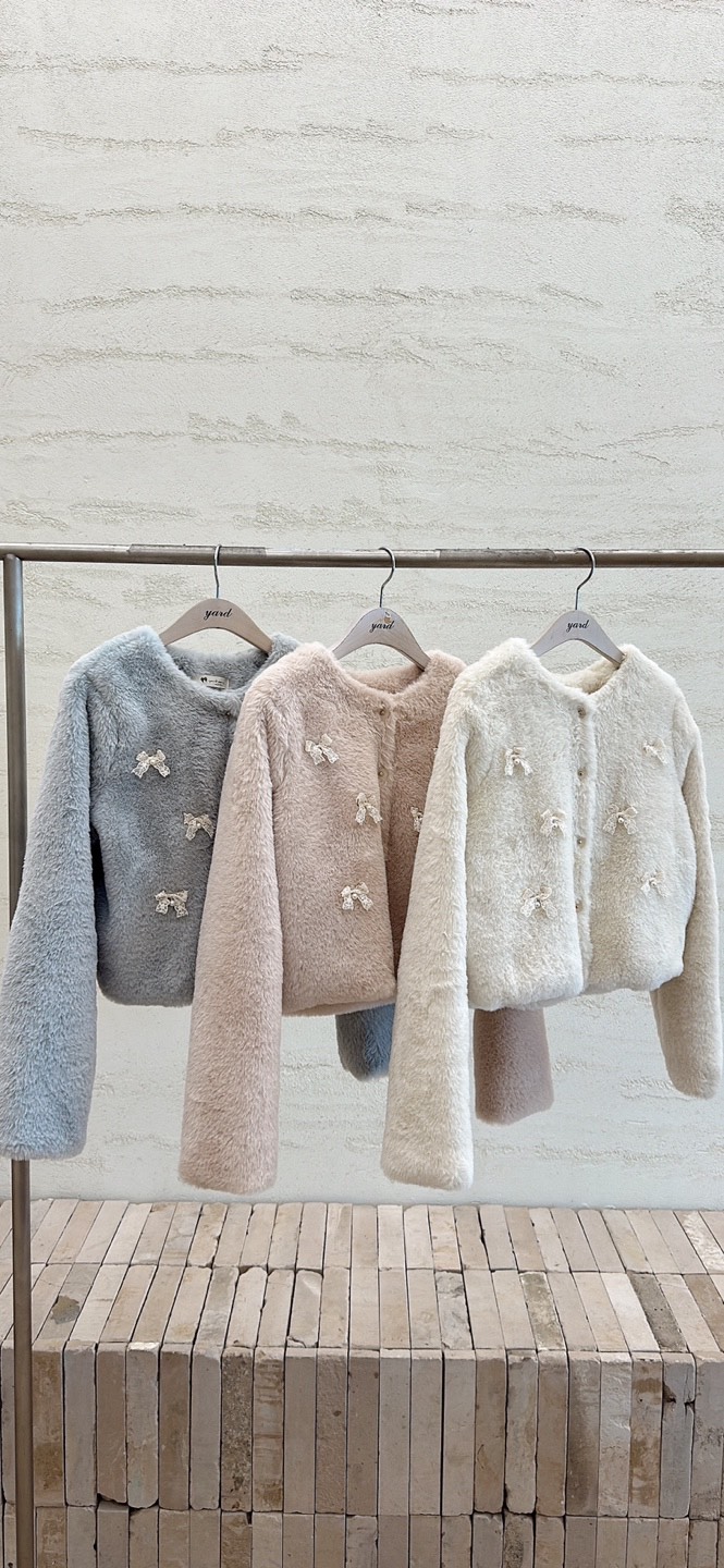 YARD韓國直郵㊣女裝新品職業人氣時尚真品熱賣夾克毛皮刺繡YARD夾克