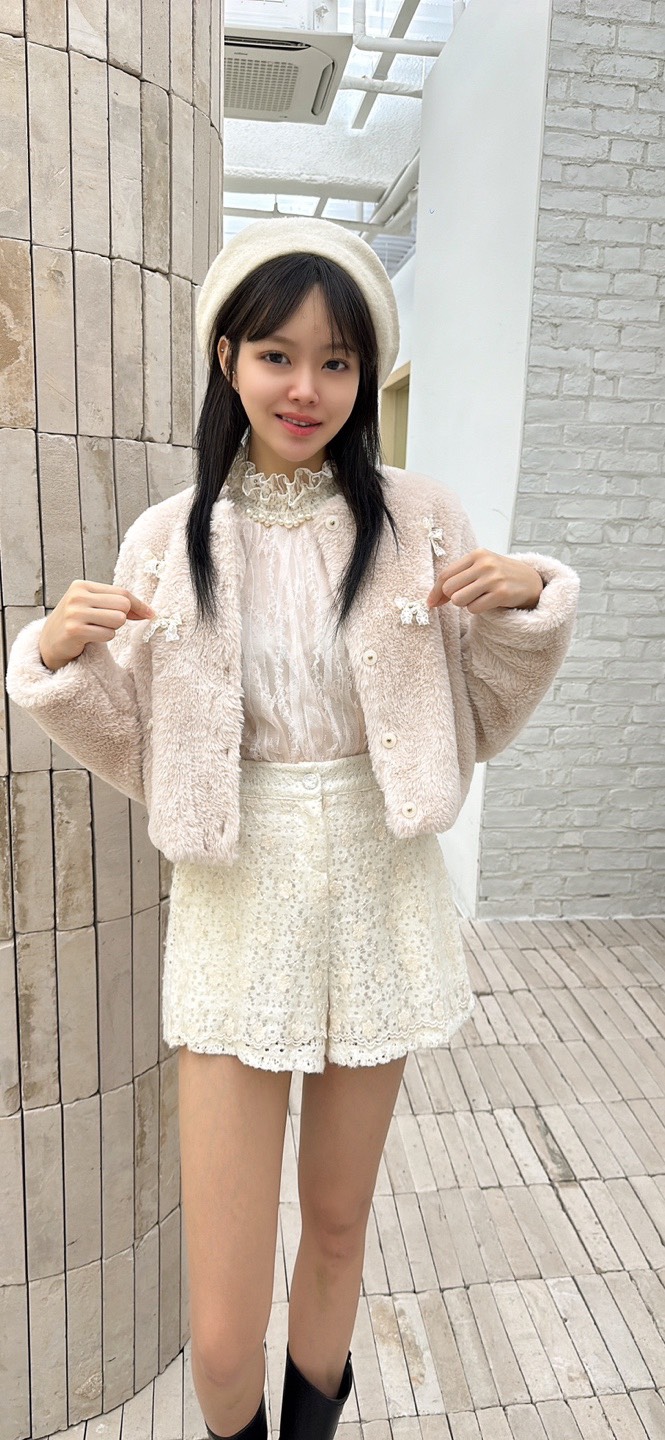 YARD韓國直郵㊣女裝新品職業人氣時尚真品熱賣夾克毛皮刺繡YARD夾克