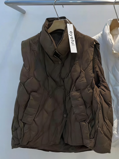 EYEFUL-Q東大門㊣直郵女裝新品熱賣25秋冬推薦馬甲填充鴨絨eyeful馬甲圖色1