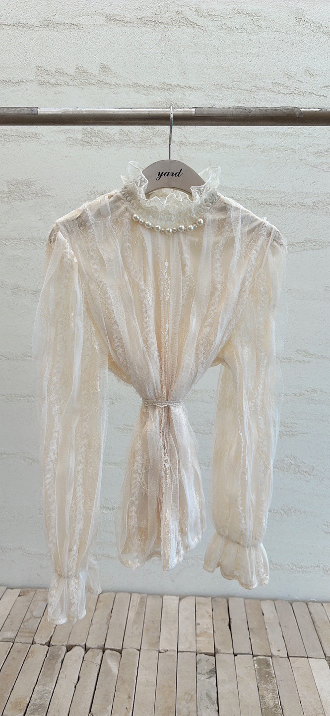 YARD東大門㊣直郵女裝新款熱賣25秋冬真品人氣時尚襯衫蕾絲衫YARD襯衫/蕾絲衫圖色1