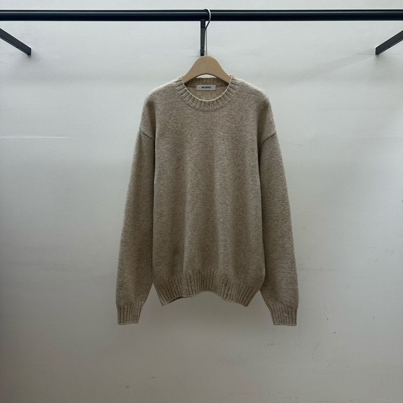 JACKPOT東大門㊣直郵女裝新品推薦熱賣25秋冬休閑毛衣男女同款JACKPOT毛衣圖色1