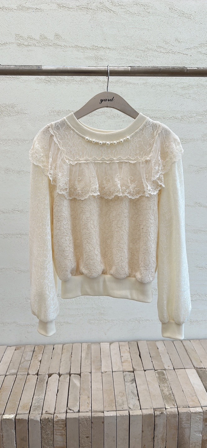 YARD東大門㊣代購女裝新款25秋冬真品推薦時尚人氣襯衫蕾絲衫YARD襯衫/蕾絲衫圖色1