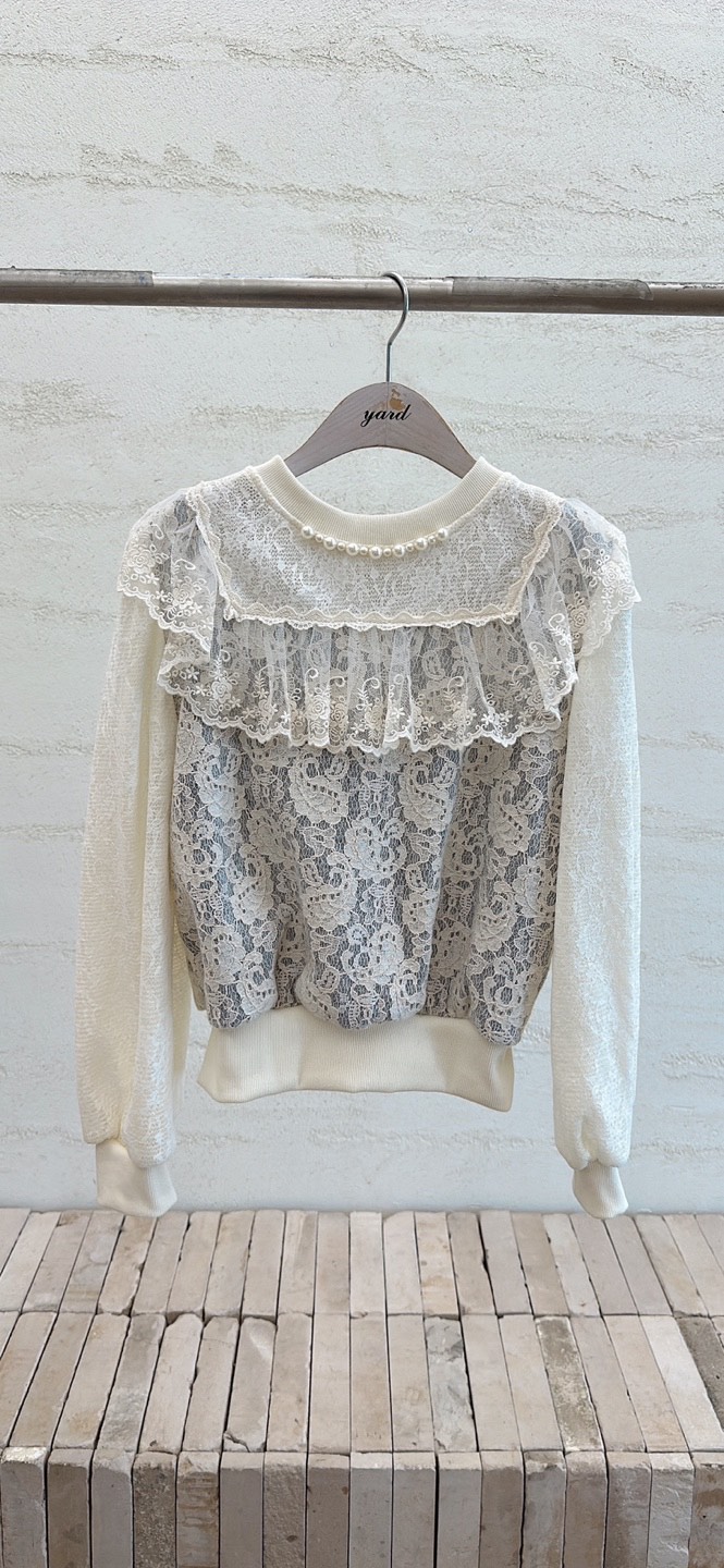 YARD東大門㊣代購女裝新款25秋冬真品推薦時尚人氣襯衫蕾絲衫YARD襯衫/蕾絲衫圖色2