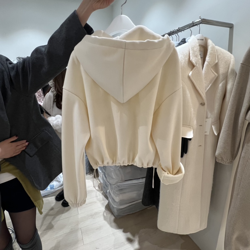 LOVE SOME韓國直郵㊣女裝新品25秋冬職業夾克連帽拉鏈衫加絨LOVE SOME夾克