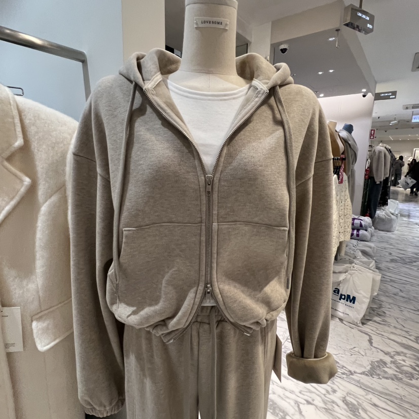 LOVE SOME韓國直郵㊣女裝新品25秋冬職業夾克連帽拉鏈衫加絨LOVE SOME夾克圖色1