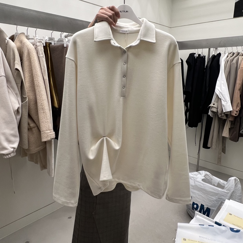 NUTPLAN東大門㊣代購女裝新品職業休閑時尚真品推薦長袖T恤NUTPLAN長袖T恤圖色1