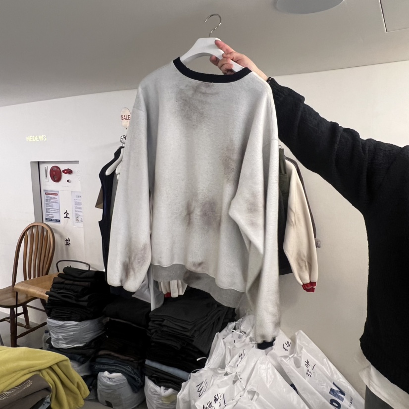 NEDEWS東大門㊣直郵女士新品25秋冬職業休閑熱賣人氣衛衣手工NEDEWS衛衣