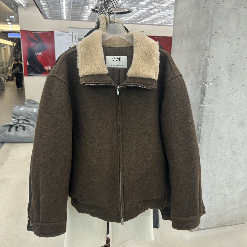 MWE東大門㊣代購女裝新品25秋冬職業人氣真品熱賣時尚夾克棉MWE夾克圖色1