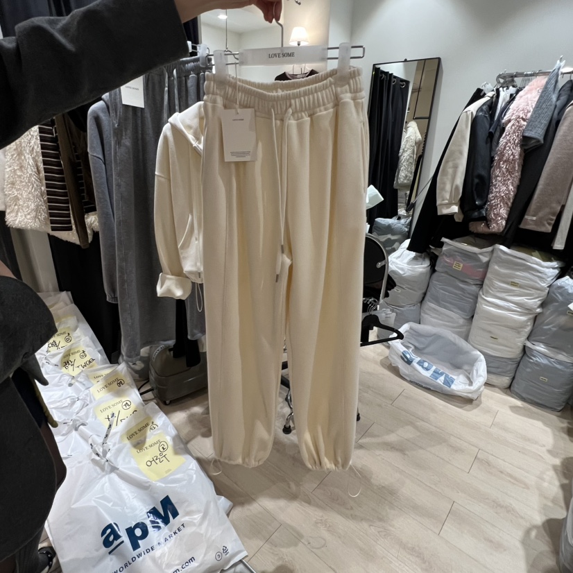 LOVE SOME韓國直郵㊣女裝新品休閑推薦人氣休閑褲加絨貂絨LOVE SOME休閑褲圖色3