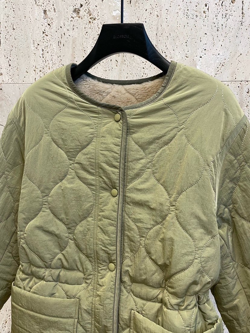 BLOSSOM韓國直郵㊣女裝新品熱賣真品短款大衣含圍巾里外穿雙面BLOSSOM短款大衣